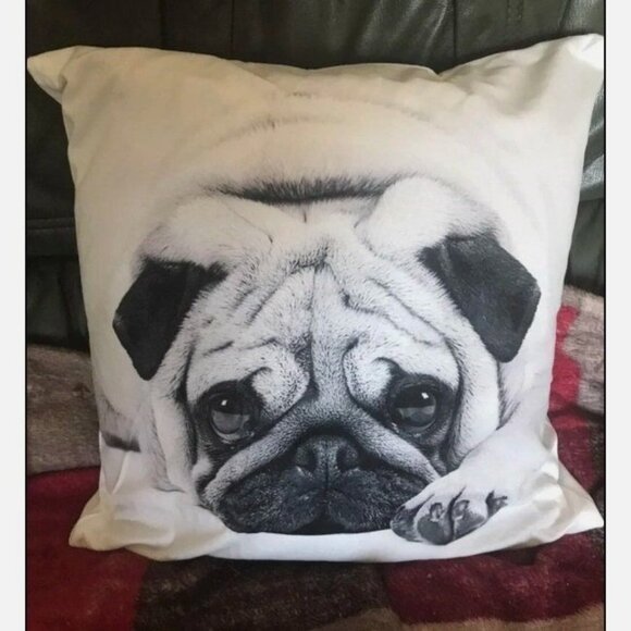 Other - Pug Dog Throw Pillowcase Cover - Square 18x18 Pack of 2